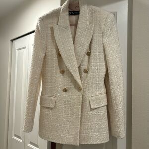 Zara tweed blazer XS